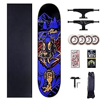 Pro Skateboard Adult Skateboards Complete Dark Night Dog, 31