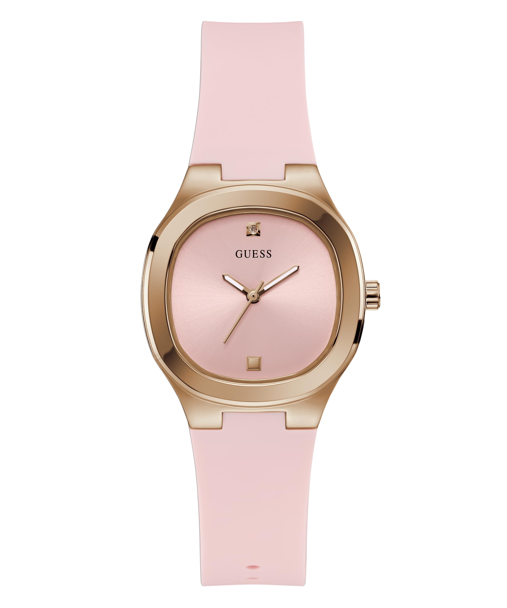 GUESS Women's 32mm Watch - Pink Strap Pink Dial Rose Gold Tone Case