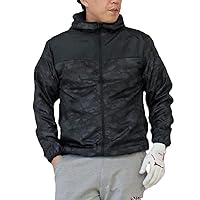 TopIsm Golf Jacket, Men's, Golf Wear, Fleece Lined, Water Repellent, Outerwear, Blouson, Hoodie, Hooded, Full Zip-up, Sports, Warm, Cold Protection, Autumn and Winter