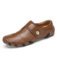 Men's Casual Fashion Loafers Leather Walking Driving Boat Shoes