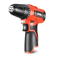 DNA MOTORING TOOLS-00158 12V Cordless Electric Drill with Keyless Chuck, Two-Speed, 20+1 Torque Adjustment and LED Work Light, Red (Tool Only No Battery)