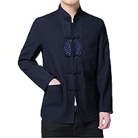 Spring Autumn Jacket Tang Suit Mens Middle-Aged And Elderly Chinese Hanfu Jacket Father Jacket Casual Men Clothing