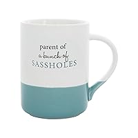 Pavilion - Parent Of A Bunch Of Sassholes - 18 oz Stoneware Coffee Mug Tea Cup New Mom Dad Daddy Mommy Parent Friend Gift Present