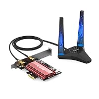 WAVLINK AX3000 Next-Gen WiFi 6E PCIe with Bluetooth 5.2 WiFi Card for PC, Tri-Band Wireless Adapter with MU-MIMO OFDMA, Heat Sink, High Gain Aantennas, Supports Windows 10 (64bit) only