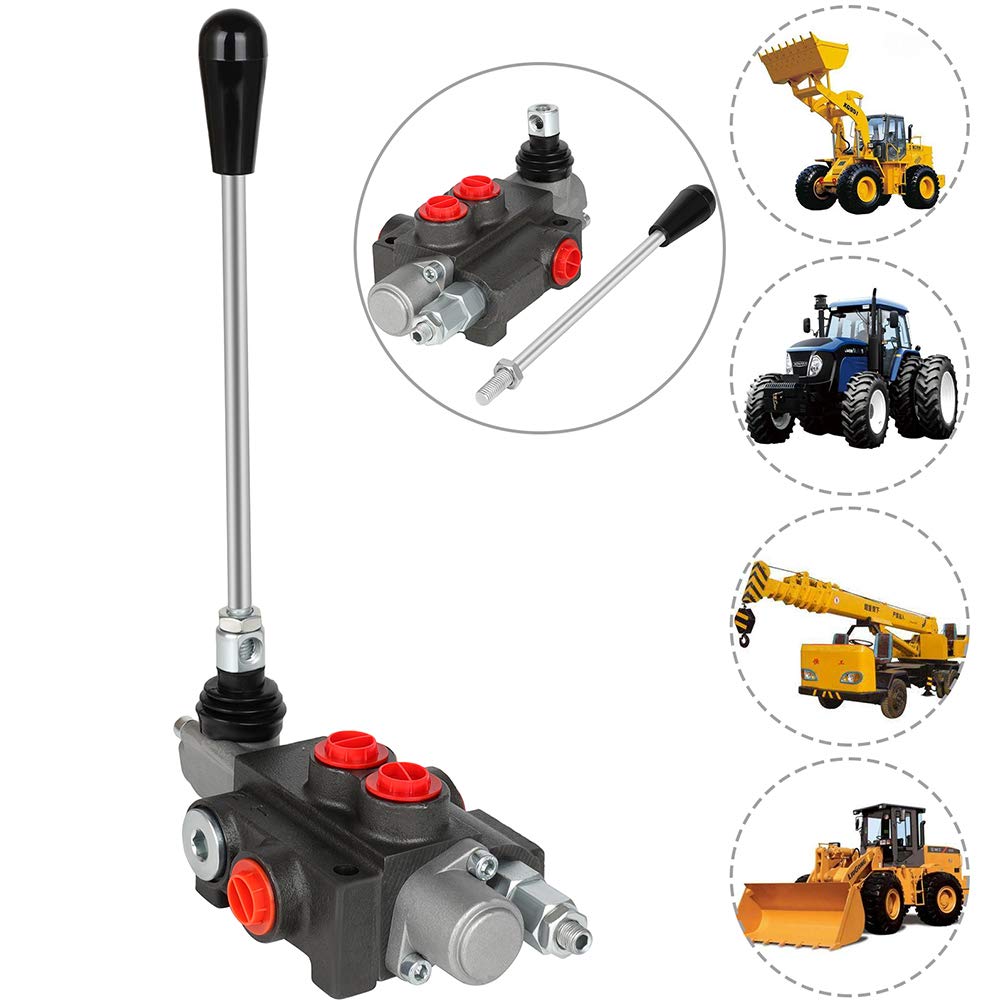 Mua GYZJ Hydraulic Flow Control Valve Spool 11 GPM SAE Ports Adjustable  Relief Lever Handle Double Acting Parallel Center Tractor Loader W/Joystick  Small Tractors/Tanks Loaders Log Splitters 3600 PSI trên Amazon
