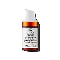 Kiehl's Powerful-Strength 10% Vitamin C Eye Serum, Line-Reducing & Dark Circle Diminishing Eye Cream, Smooths & Hydrates Undereye, for Puffiness & Lines, with Hyaluronic Acid & Tri-Peptide - 0.5 fl oz