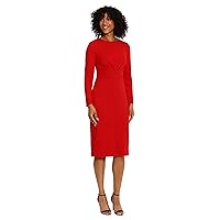 Maggy London Women's Dresses Wide Waistband and Tuck Details Office Career Workwear Event Occasion Guest of