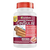 Advanced Strength CinSulin 500mg., 200 Vegetarian Capsules (2 Pack)