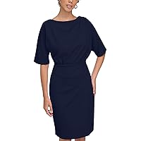 Calvin Klein Women's Split Sleeve Short Dress with Ruched Detail