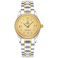 Carnival Women's Watch Mechanical Bezel Inlay Rhinestones Dress