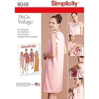 Simplicity 8049 1960's Vintage Fashion Women's Three Armhole Dress Sewing Pattern, Sizes 8-16