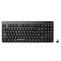 Elecom TK-FDM105TXBK USB Keyboard Wireless (Receiver Included) Membrane Compact Keyboard Black