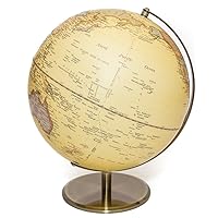 Globe of the world with raised-relief & bronze base 12
