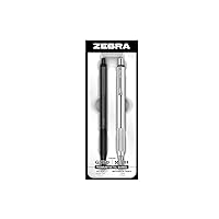 Zebra Pen G-750 and M-701 Retractable Gel Pen/Pencil Gift Set, Premium Metal Barrel, Medium/Fine Point, 0.7mm, 2-Pack (10512)