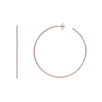 10k Gold 1/4Ct - 2Ct.TDW Diamond Double Row Inside-Out Round Shaped Hoop Earrings by DZON Love Gift for Women(I-J,I2)