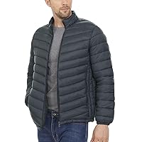 Flygo Mens Lightweight Puffer Jacket Water Resistant Winter Quilted Down Jackets Bubble Coat