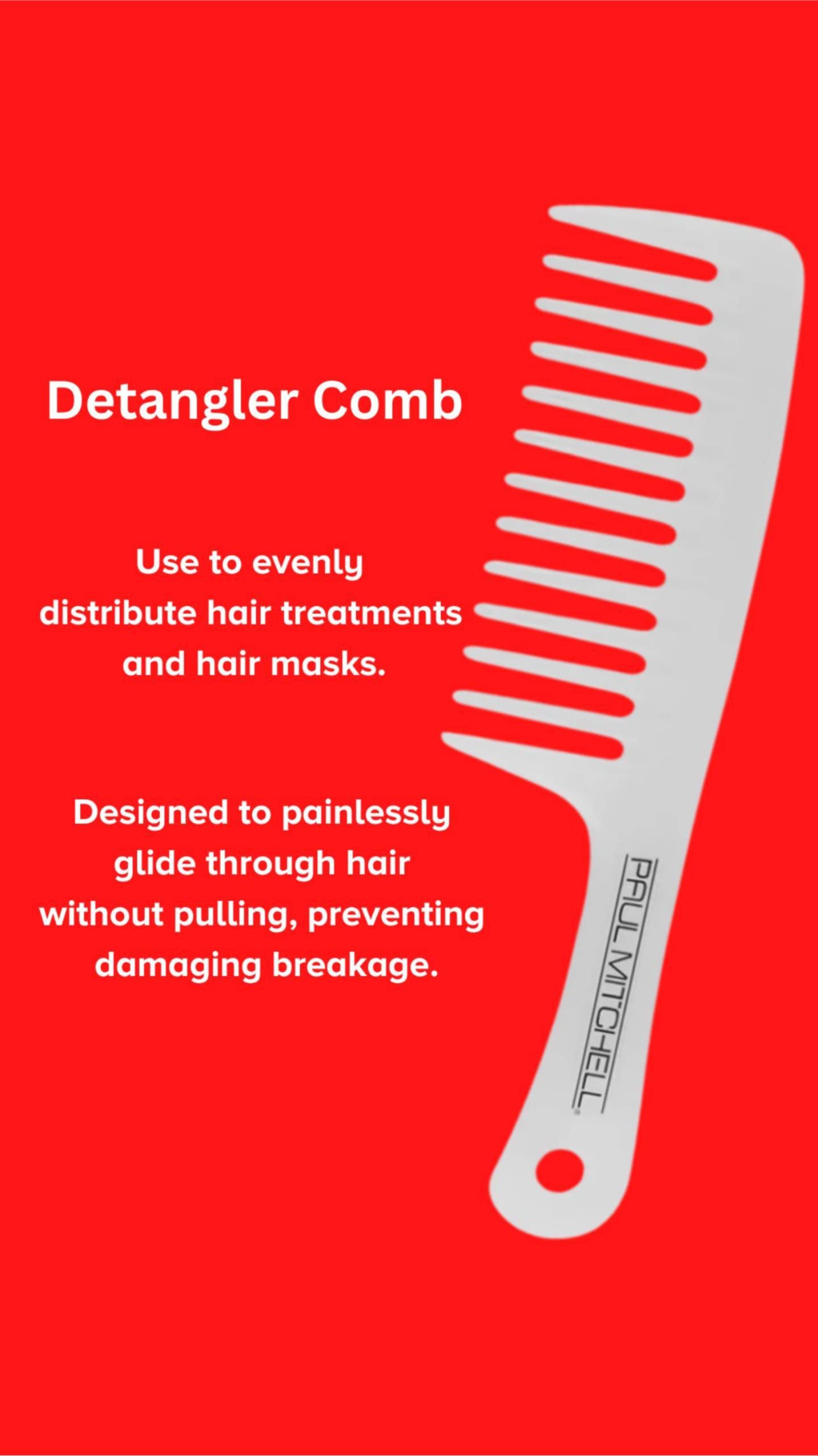 Paul Mitchell Pro Tools Detangler Comb, Wide Tooth Comb Detangles Wet or Dry Hair