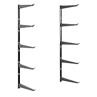 Heavy Duty Lumber Storage Rack by Delta Cycle, Holds Up To 800 lbs - Easy to Install Wood Storage Rack With Fully Adjustable Arms - Steel Construction Storage Solution For Garage, Basement & Pantry