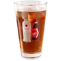 Pavilion - Life Is More Fun With Rum - Rum & Coke - 16 oz Pint Glass Tumbler