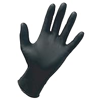 Safety 66544 Professional Nitrile Powder-Free Exam Grade Gloves, Black, X-Large, 100-Pack
