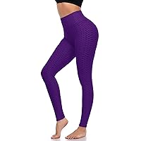 Women's Scrunch Butt Lifting Leggings Stretchy High Waisted Yoga Pants Workout Textured Booty Tights