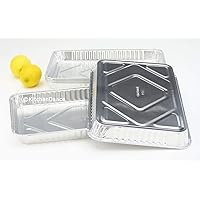 HFA 309HFA, 1/4-Size Aluminum Foil Baking Sheet Pans, Take Out Baking Disposable Foil Containers (100)