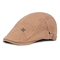 Hunting Hat Comfortable Men's Summer Hiking Flat Ivy Driving Hat Cap (Color : Beige, Size : Free Size)