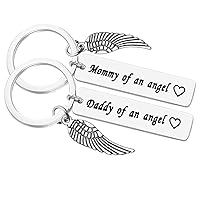 Dabihu Loss Memorial Keychain Set Miscarriage Jewelry Keyring, Loss of Baby Memorial Jewelry Sympathy Keepsake Gift for Infant Child Loss