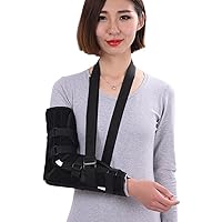 Elbow Sling Arm Support Brace Correction Splint Immobilize Stabilize The Fracture Injured Wrist,Black,L
