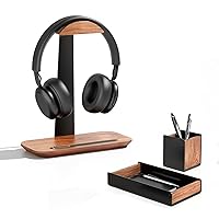 UPERGO Headphone Stand Wood and Desk Draw Organizer