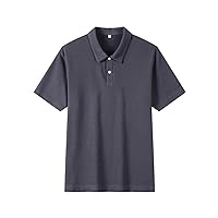 Lapel Waffle Loose Short Sleeve Men's T-Shirt