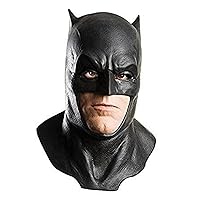 Adult Batman V Superman: Dawn of Justice Batman Foam Latex Mask With Cowl Costume Accessory, Black, One Size US
