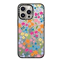 CASETiFY Compact Case for iPhone 15 Pro Max [2X Military Grade Drop Tested / 4ft Drop Protection] - Bright Spring Flowers - Daisy Floral Pattern - Clear Black