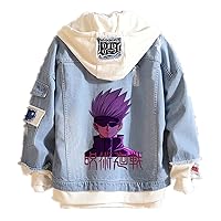 Unisex Anime Fushiguro Megumi Denim Jackets Hoodies Novelty Sweatshirt Outwear