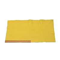 Upholstery Leather Piece Cowhide Yellow, 12