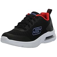 Skechers Boy's MICROSPEC MAX-KAPTIX Sneaker, Black/Red/Blue, 1 Little Kid