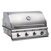 Blaze Outdoor Kitchen Grill | 32- inch Built-in Propane Gas Grill | 4 Burner Barbecue | Premium BBQ | Commercial Grade Grilling Experience | Best in Class Warranty | Prelude LBM BLZ-4LBM-LP