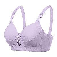 Women's Comfortable and Sexy New Middle and Old Age No Steel Ring Large Sports Womens Bras No Underwire Plus