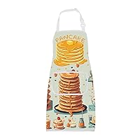 CMNIM Pancake Aprons Pancake Chef Aprons for Women with Pockets Funny Pancake Gifts for Pancake Lover Maker Pancake Day Apron