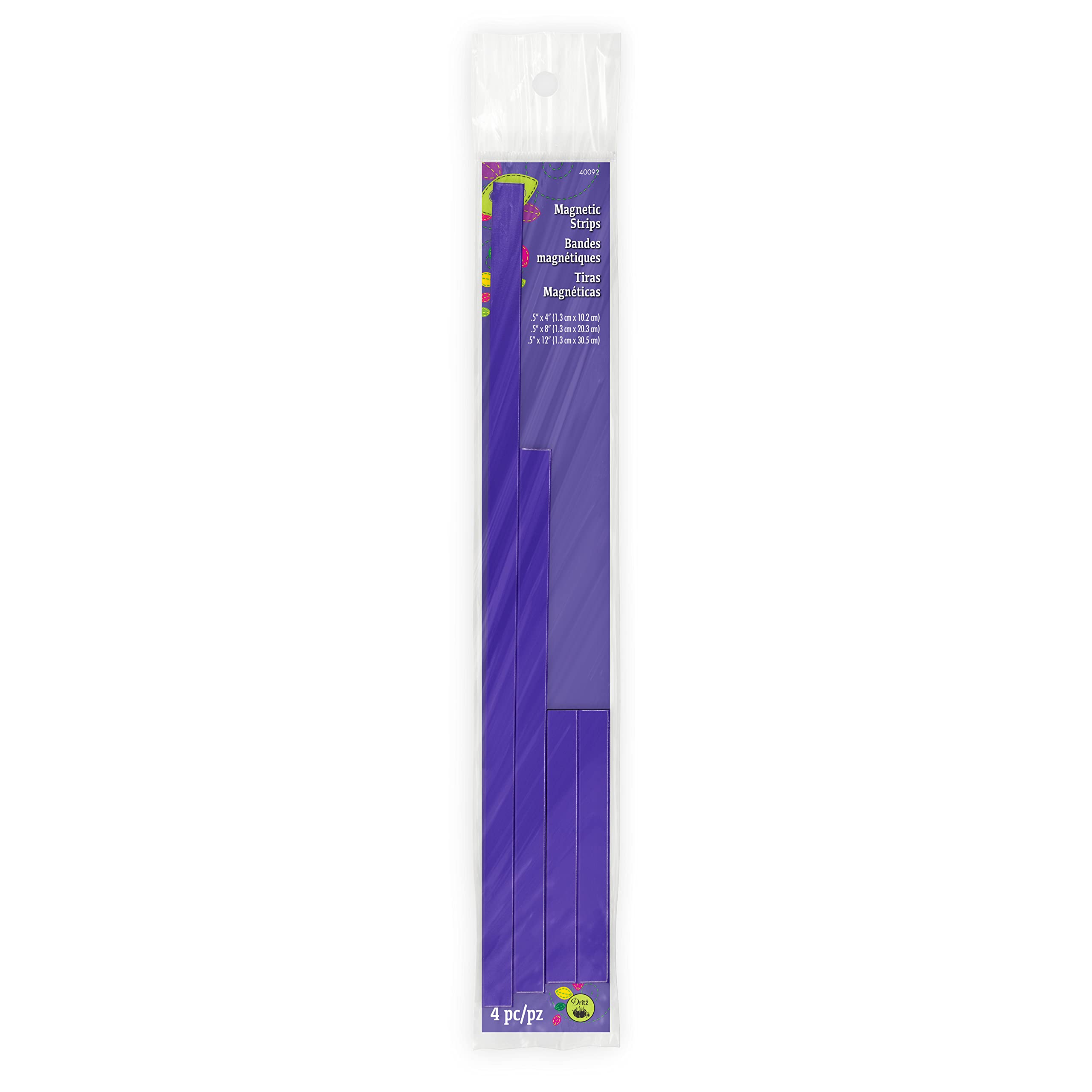 LoRan 40092 Magnetic Strips, Purple 4 Count, Large