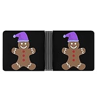 Christmas Hat Gingerbread Man Money Clip Wallet Card Holder With Cash Bill Pocket and 8 Credit Card Pockets