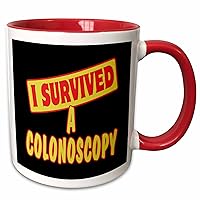3dRose I Survived A Colonoscopy Survial Pride And Humor Design - Mugs (mug_117589_5)