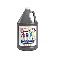 Colorations Washable Tempera Paint, Gallon, Black, Non Toxic, Vibrant, Bold, Kids Paint, Craft, Hobby, Fun, Art Supplies 128 Fl Oz (Pack of 1)