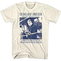 James Dean T Shirt The Ballad of Mens Adult Short Sleeve T Shirts Icon Vintage Style Graphic Tees