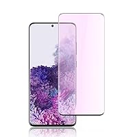 SuperMT Galaxy S20 Film, Fingerprint Unlock, Blue Light Cut Tempered Glass Film, Made in Japan, Asahi Glass Material, LCD Protective Film, Shockproof, High Transmittance, Bubble Zero, Ultra Thin 0.1 inch (0.26 mm)