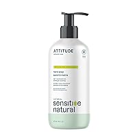 ATTITUDE Hand Soap for Sensitive Skin with Oat and Avocado Oil, EWG Verified, Dermatologically Tested, Vegan, 16 Fl Oz