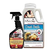 Absorbent Chicken Dust Bath for Backyard Chickens and Pets | 6 lb Container with Chick Fresh Odor Control and Eliminator 24 oz Spray Bottle