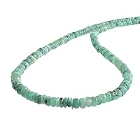 Vatslacreations Artisan Crafted Emerald Necklace - 925 Silver Beaded Jewelry - Minimalist Matte Finish Green Gemstone Choker Necklace, Gift for Ladies