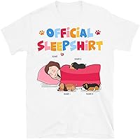 Personalized Official Sleepshirt Loves Dogs Tshirt Cute Dog Lover Gifts T-Shirt, Custom Dog Lovers Shirt, Funny Dog Tee