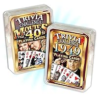1949 Trivia Playing Cards & 1940's Movie Trivia Card Birthday Combo